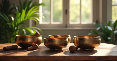 Como praticar meditação sonora com tigelas tibetanas em casa