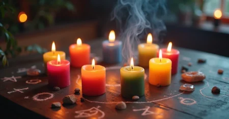 7 técnicas de manifestação rápida usando velas coloridas