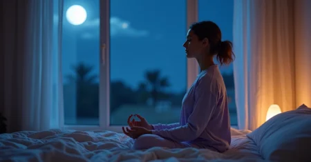 Técnicas de respiração lunar para noites mais tranquilas